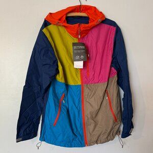 NWT Men's size M medium HEXA CUSTOM color-block windbreaker jacket full zip
